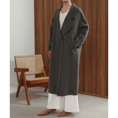 エルフランク ELFRANK 【2026AW】【ウール65％仕立て】ラグランスリーブダブルブレストロングチェスターコート （グレー）｜詳細画像