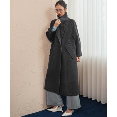 エルフランク ELFRANK 【2026AW】【ウール65％仕立て】ラグランスリーブダブルブレストロングチェスターコート （グレー）｜詳細画像