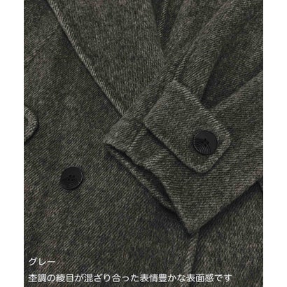 エルフランク ELFRANK 【2026AW】【ウール65％仕立て】ラグランスリーブダブルブレストロングチェスターコート （グレー）｜詳細画像