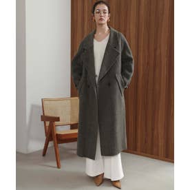 【2026AW】【ウール65％仕立て】ラグランスリーブダブルブレストロングチェスターコート （グレー）