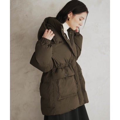 エルフランク ELFRANK 【2026AW】【数量限定 / 天然羽毛ダウン】ウエスト絞り ミドル丈ハーフダウン/ 軽量・細見え・防寒 （ブラウン）｜詳細画像