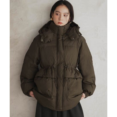 エルフランク ELFRANK 【2026AW】【数量限定 / 天然羽毛ダウン】ウエスト絞り ミドル丈ハーフダウン/ 軽量・細見え・防寒 （ブラウン）｜詳細画像