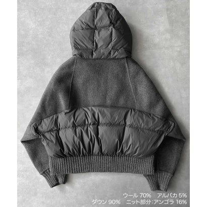 エルフランク ELFRANK 【2026AW】【S～Mサイズ展開】【ダウン90％ / 希少アンゴラ・アルパカ混】立体フード付きブルゾン （アイボリー）｜詳細画像