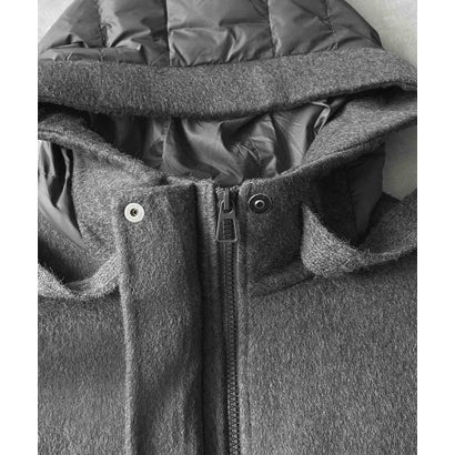 エルフランク ELFRANK 【2026AW】【S～Mサイズ展開】【ダウン90％ / 希少アンゴラ・アルパカ混】立体フード付きブルゾン （ネイビー）｜詳細画像