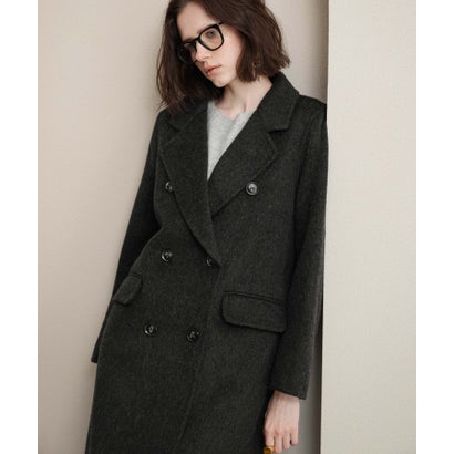 【2026AW】【ウール65％仕立て】ダブルブレストロングチェスターコート （ブラック）｜詳細画像
