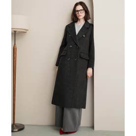 【2026AW】【ウール65％仕立て】ダブルブレストロングチェスターコート （ブラック）