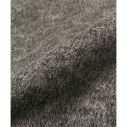エルフランク ELFRANK 【2026AW】【上質ウール70％ / M・L】ニットドッキングハイネックダブルジップショート丈コート （グレー）｜詳細画像