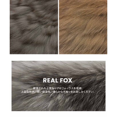 エルフランク ELFRANK 【2026AW】リアルフォックスファーノースリーブベスト （アッシュベージュ）｜詳細画像