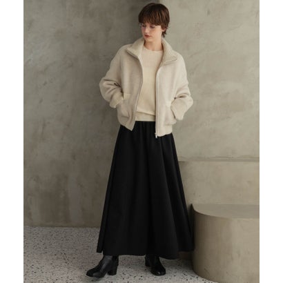 【2026AW】【S～Mサイズ展開】【ダウン90％使用 / 希少アンゴラ混】スタンドカラーショート丈ジップアップブルゾン （アイボリー）｜詳細画像
