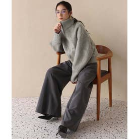 【2026AW】【S～Mサイズ展開】【ダウン90％使用 / 希少アンゴラ混】スタンドカラーショート丈ジップアップブルゾン （ライトグレー）