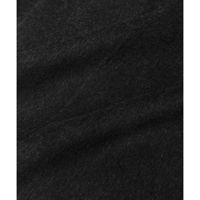 【2026AW】【S～Mサイズ展開】【ウール65％仕立て / 2WAY】マフラー付き ノーカラージャケットコート / 外してジャケット見え・防寒 （ブラック）｜詳細画像