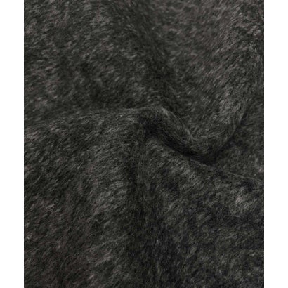 【2026AW】【S～Mサイズ展開】【ウール65％仕立て / 2WAY】マフラー付き ノーカラージャケットコート / 外してジャケット見え・防寒 （チャコールグレー）｜詳細画像
