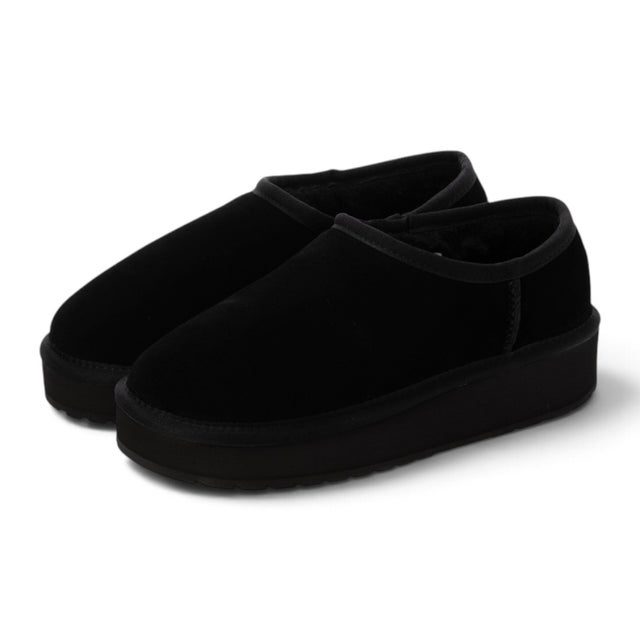Platform Pico Wool ファースリッポン （Black）
