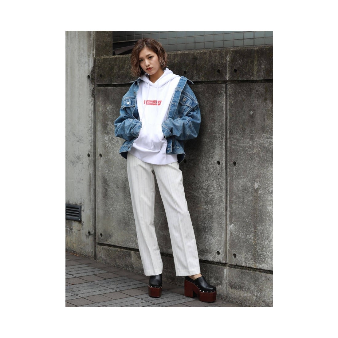EMODA タックバルキースリーブGジャン アイス -ファッション通販 