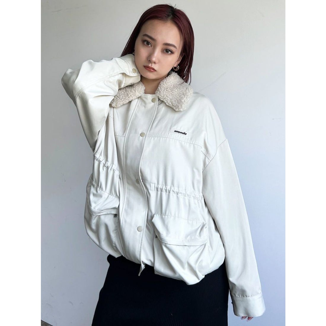 EMODA ユーティリティコクーンブルゾン（アイボリー） -ファッション 