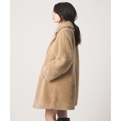 EM W/BTN Aライン F/FUR CT （BEIGE）｜詳細画像