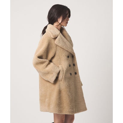 EM W/BTN Aライン F/FUR CT （BEIGE）｜詳細画像