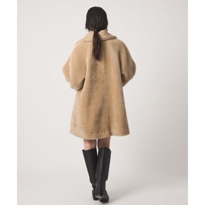 EM W/BTN Aライン F/FUR CT （BEIGE）｜詳細画像