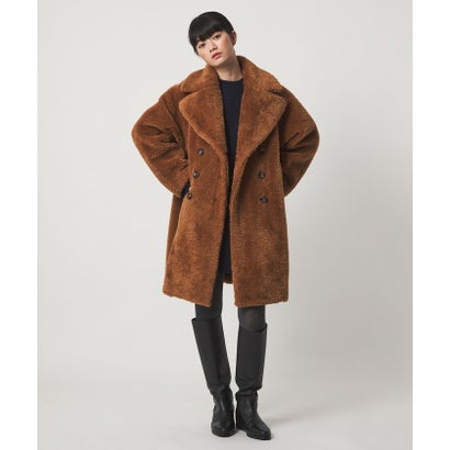 EM W/BTN Aライン F/FUR CT （BEIGE）｜詳細画像