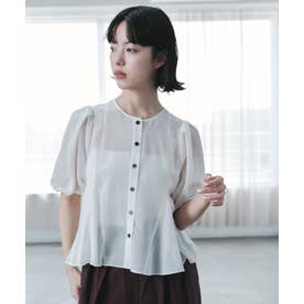 EMMEL REFINES EM MWペプラム2WAYブラウス ホワイト EMMEL REFINES＞EM MW ペプラム 2WAY ブラウス （OFF WHITE