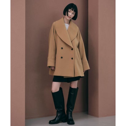 EM ショールカラー W/BTN CT （BEIGE）｜詳細画像