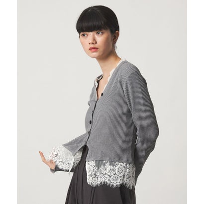 EM LACE RIB V CD （DK.BROWN）｜詳細画像