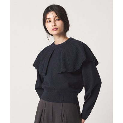 EM cable/ケープKNIT （NAVY）｜詳細画像