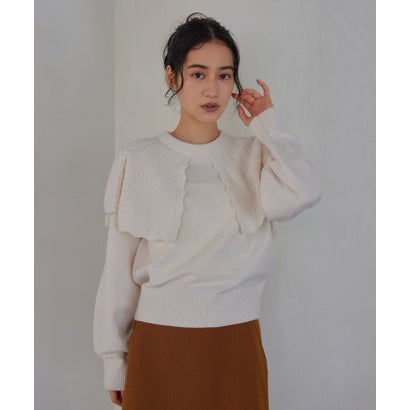 EM cable/ケープKNIT （OFF WHITE）｜詳細画像