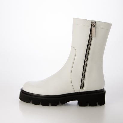 エミレ EMILE タンクソールダブルジップショートブーツ （ホワイト）｜詳細画像