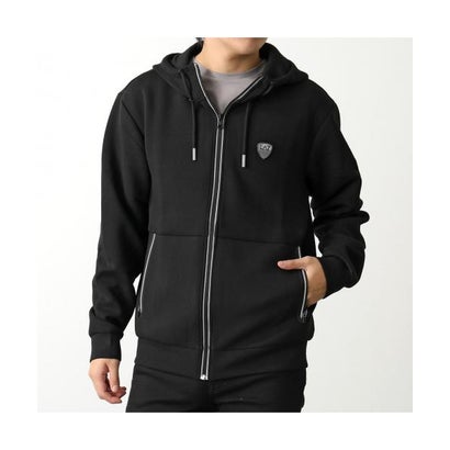 エンポリオ アルマーニ EMPORIO ARMANI EA7 EMPORIO ARMANI パーカー 8NPM20 PJ4EZ ジップアップ （1200/BLACK-ブラック）｜詳細画像