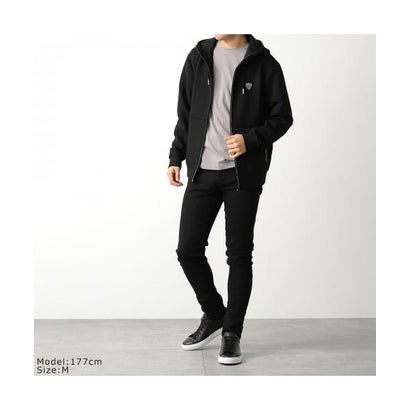エンポリオ アルマーニ EMPORIO ARMANI EA7 EMPORIO ARMANI パーカー 8NPM20 PJ4EZ ジップアップ （1200/BLACK-ブラック）｜詳細画像