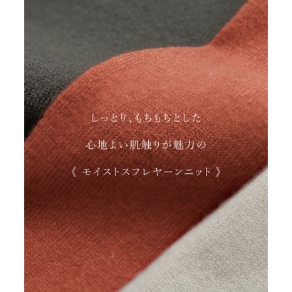 【 しっとりもちもち 】 ボウタイニット （グレージュ）｜詳細画像