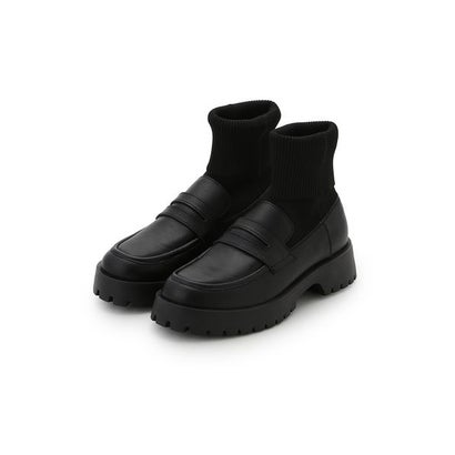 ローファーニットブーツ （BLK）｜詳細画像