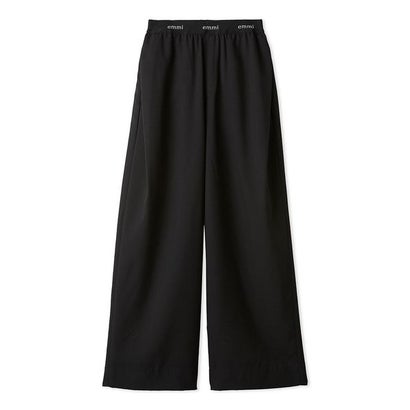 emmiロゴゴムジャガードタックパンツ （BLK）｜詳細画像