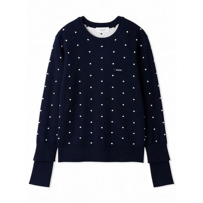 【ONLINE限定カラーあり】emmiロゴクルーネックプルオーバー （NVY）｜詳細画像