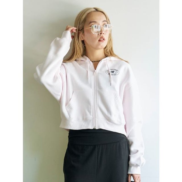 【New Balance for emmi】Reimagined Fleece Full Zip Hoodie （LPNK）