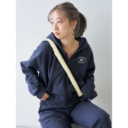 エミ emmi 【New Balance for emmi】Reimagined Fleece Full Zip Hoodie （NVY）｜詳細画像