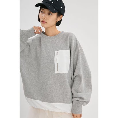 裏起毛デザインスウェット【セットアップ対応】 （GRY）｜詳細画像