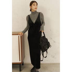 ベロアキャミワンピース （BLK）