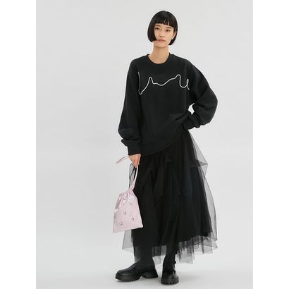 チュールボリュームスカート （BLK）｜詳細画像