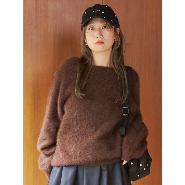 フォックスカシミヤボートネックニット （DBRW）
