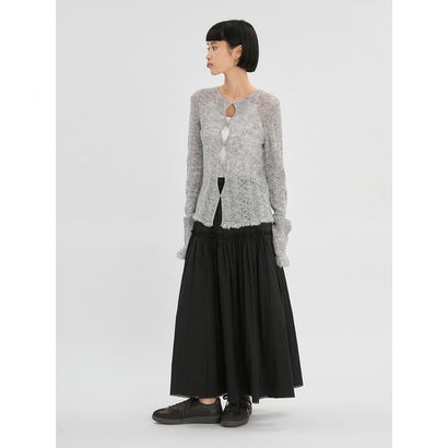エミ emmi 【ONLINE限定カラーあり】2way透かし編みモヘヤニットカーディガン （OWHT）｜詳細画像