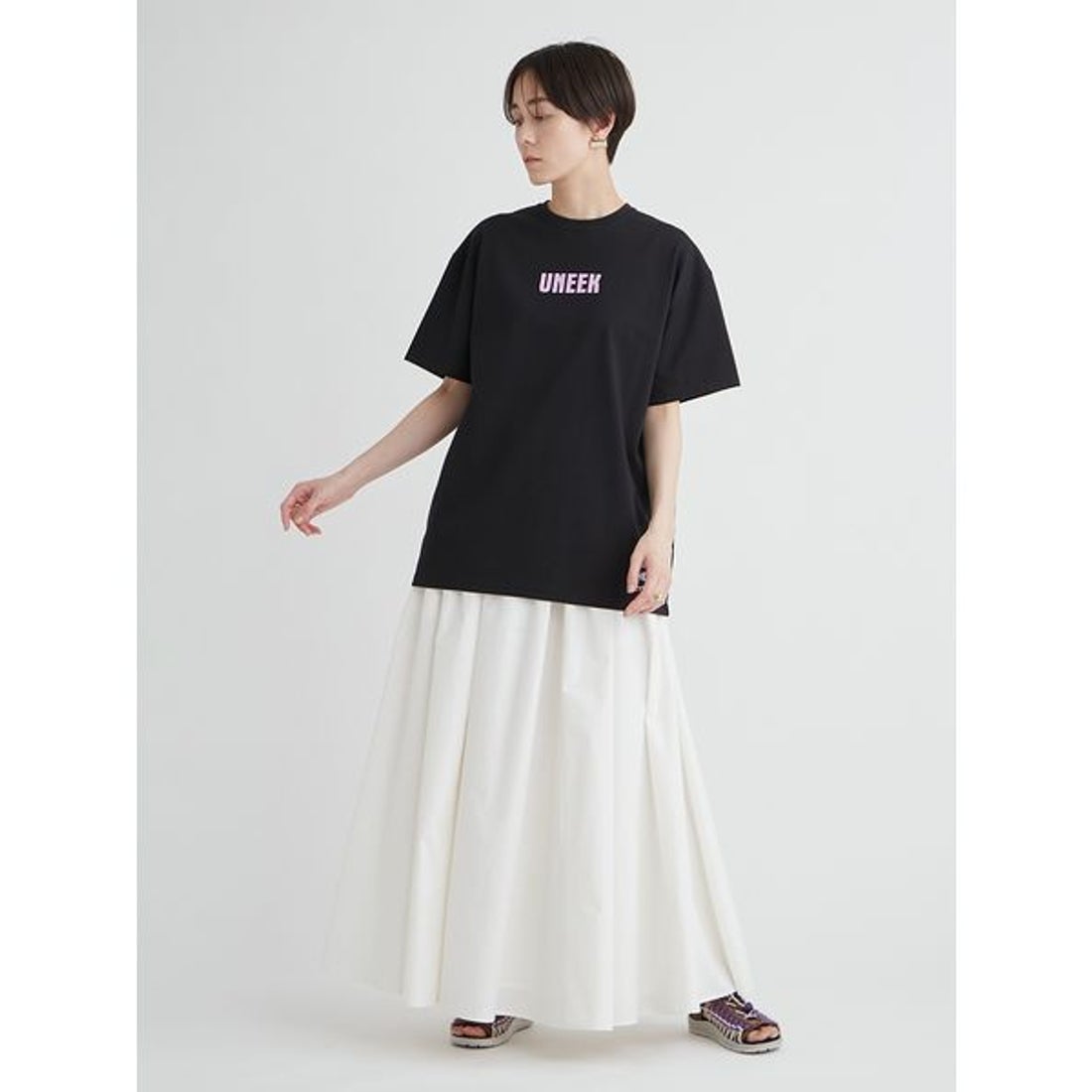 エミ emmi eco 撥水ギャザーフレアスカート （WHT） -ファッション通販 