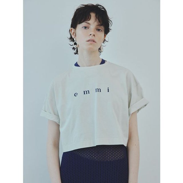 
                    【emmi×PlaX】 emmiロゴクロップドTシャツ （MNT）
