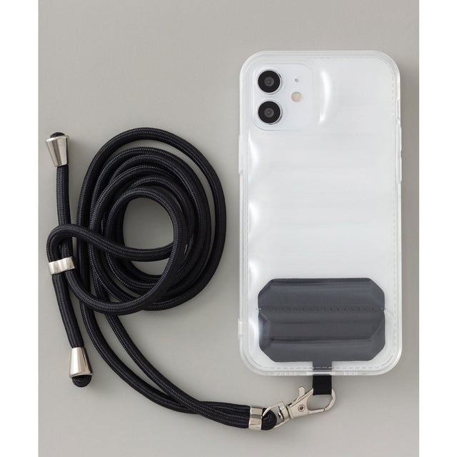スマホケース用 パラコード モバイルストラップ スマホショルダー マルチ ネックストラップ （ブラック）