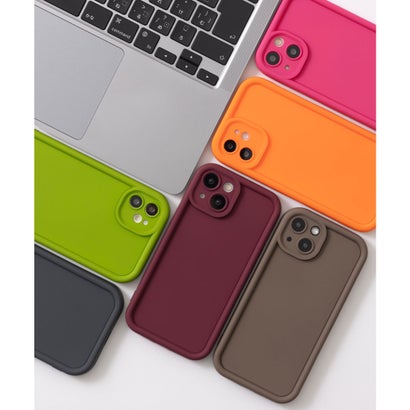 iPhone スマホケース カバー シンプル シリコンマット 滑り防止 （ブラウン）｜詳細画像