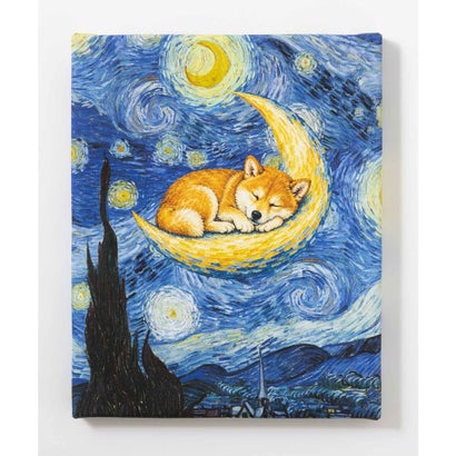 世界の名画 柴犬 アートキャンバス （H）｜詳細画像