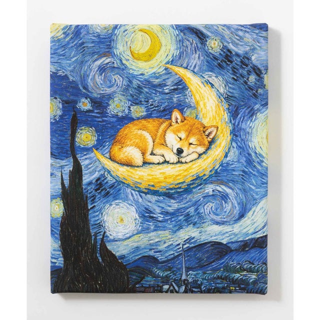 世界の名画 柴犬 アートキャンバス （H）