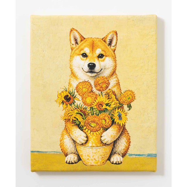 世界の名画 柴犬 アートキャンバス （J）