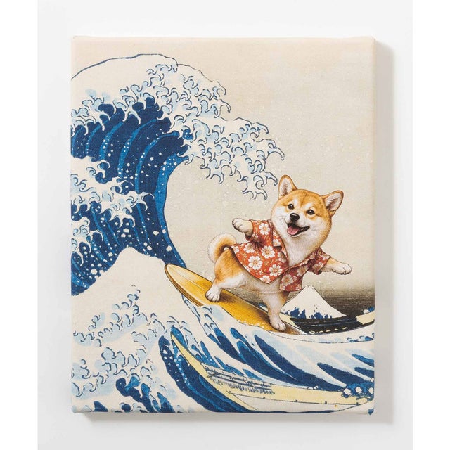 世界の名画 柴犬 アートキャンバス （M）